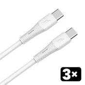Kabl AVAX CB4307 3X / USB-C to USB-C / 60W / 1.5 m / White