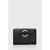 Usnjena denarnica Sisley ženski, črna barva