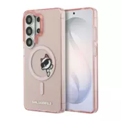 Maska Karl Lagerfeld IML Peekaboo Choupette MagSafe za Samsung S26 Ultra/ S948B roze