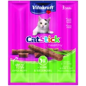 VITAKRAFT CatStick Mini Piščanec s travo, priboljški za mačke, 3 kosi