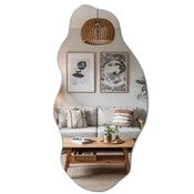 shumee Dekorativno industrijsko stensko ogledalo za spalnico, dnevno sobo, boho loft, elegantno in dizajnersko
