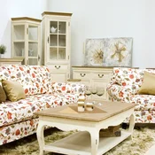Homestar Vitrina SAMIRA 60x35x1955 cm starinsko bela naravna