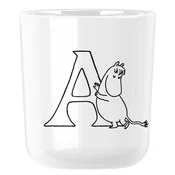 Plastični lonček MOOMIN ABC 200 ml, črka A, bela, RIG-TIG