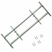 Greatstore Nastavljiva okenska rešetka z 2 prečkama 500-650 mm