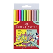 FABER CASTELL Školski flomaster Grip Neon 1/5 i Pastel 1/5 155312