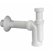 Sifon za umivalnik, O 50 mm z matico - Bela - Plastika