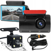 Armaturna avto kamera snemalna Full HD LCD 3 + zadnja IR kamera