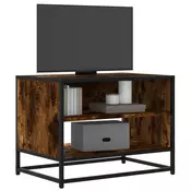 TV ormaric dimljeni hrast 61x40x46 cm konstruirano drvo i metal