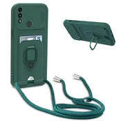 Ovitek BigCousin z vrvico za Motorola Moto E7i Power/Moto E7 Power, temno zelena