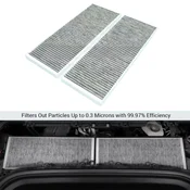 Model Y Komplet HEPA filter + aktivnim ogljem | Tesla Y 2020-2024 – Konfiguracija: 2x kabinski filter z aktivnim ogljem