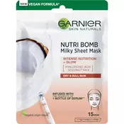 Garnier Skin Naturals Maska za obraz v robčku Nutri bomb s kokosovim mlekom, 32 g
