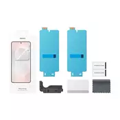 Samsung S25 Edge SAMSUNG zaštitna folija za zaslon, 2 komada, antirefleksivna, krpica za čišćenje + pomoćni okvir, PROZIRNA EF-US937CTEGWW