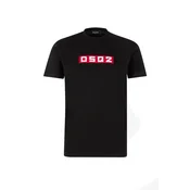 Dsquared2 črna majica s kratkimi rokavi