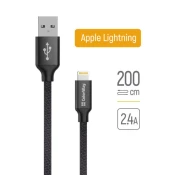 ColorWay USB Apple Lightning Kabel 2m 2.4A Crni