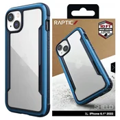 Raptic X-Doria Shield ovitek za iPhone 14 z aluminijastim okvirjem - moder
