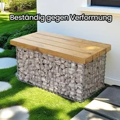 Songmics Gabionska košara 100x50x50 cm srebrna
