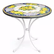 Casa Padrino Luxury Art Nouveau Garden Table Multicolored/White A 70 cm - Made in Italy