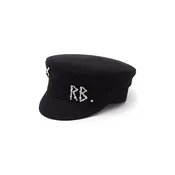 RUSLAN BAGINSKIY baretka s šiltom ženska volnenka Crystal-embellished Wool Baker Boy Cap
