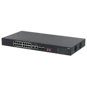 DAHUA TECHNOLOGY PoE S3218-16ET-135 omrežni stikalnik, L2, Gigabit Ethernet, PoE, 1U, črn