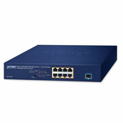 Planet MGS-910XP 8-Port 10/100/1000/2500T 802.3at PoE + 1-Port 10G SFP+ Multigigabit Ethernet Switch (120 Watts PoE Budget, Standard/VLAN mode, desktop size with rackmount kit)