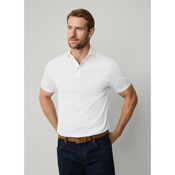 Hackett London za moške. HM5600058 Polo Mercerised Optic White bela (L), Priložnostno, Bombaž, Kratek rokav