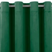 Curtain VILA color bottle green style classic silver silver metal eyelets velvet 135x175 HOMEDE