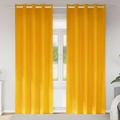 Zavjese za zamracivanje 2 pcs Žuta 140 x 245 cm Baršun