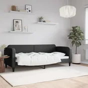 shumee vidaXL Kavč z ležiščem črne barve 80x200 cm prevleka iz blaga