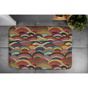 tulup.si Kopalniška preproga Barvita abstrakcija 90x60 cm Bela in siva