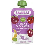 SMILEAT Vrečka za organski jogurt z malinami 100 g, 12m +