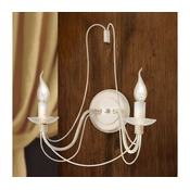 Orion WA 2-809/2 - Zidna lampa VELA 2xE14/40W/230V bela/zlatna/patina
