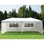 eoshop Vrtni paviljon 3x6 m, bel, 300x600x250 cm, velik
