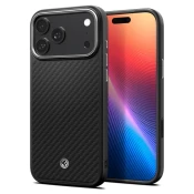Ovitek Spigen Enzo Aramid T MagFit za iPhone 17 Pro - black/silver