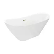 Mexen Lotos Prostostoječa kad 180 x 75 cm, bela, zlato preliv - 52051807700-50