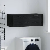 Ormar za Zid Crni hrast 100 x 36.5 x 35 cm Konstruirano drvo