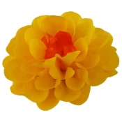 Voskovni pompom - rumen z oranžnim središčem - 42 kosov