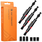 K&F Three lens cleaning pens, double-sided carbon head with silicone protective cover and suction c