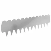 Vidaxl Robovi trave 20 szt. 103 x 25 cm Jeklo Srebrna