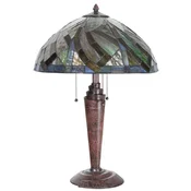 Casa Padrino luxury Tiffany table lamp multicolored/antique bronze A� 45 x H. 62 cm - Tiffany desk lamp - Living room decoration lamp - Desk decoration lamp - Luxury Tiffany lights