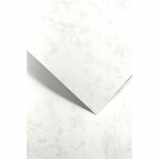 Okrasni papir A4 Marble - 220 g, bel, 20 listov