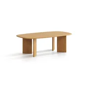 Klubska mizica iz masivnega hrasta v naravni barvi 60x120 cm Charlotte – Micadoni
