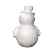 Junior Novogodišnja dekoracija Sneško Belic, Crafty, Stiropor, 110 mm, Bela