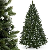 KADAX Umetno božično drevo 220 cm, zasneženo, gost diamantni bor, premium kakovost