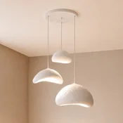 Opviq Visoka svetilka LUNA, bela, premer 82 cm, 3-žarilna, steklena vlakna, E27 - Dnevna soba/jedilnica - Sodobni - Plastika