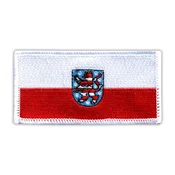 shumee Našitek zastave Turingije - Prišiven - Vezen našitek/značka/emblem