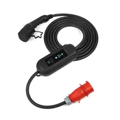Prenosni Polnilec za vozila z električnimi vtičnicami Tip 2 11kw 16A | 1-fazno 3-fazno – Dolžina kabla (m): 5, 1-fazni adapter: Ne