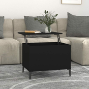 Stolic za kavu crni 60 x 44,5 x 45 cm od konstruiranog drva