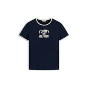 TOMMY HILFIGER Majica Varsity mornarska/naravno bela