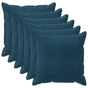vidaXL Prevleka za blazino 6 pcs HOUTEN Modra 60 x 60 cm Žamet