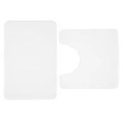 Bele kopalniške preproge za WC iz spominske pene v kompletu 2 ks 50x80 cm Anti-Bacterial – Catherine Lansfield